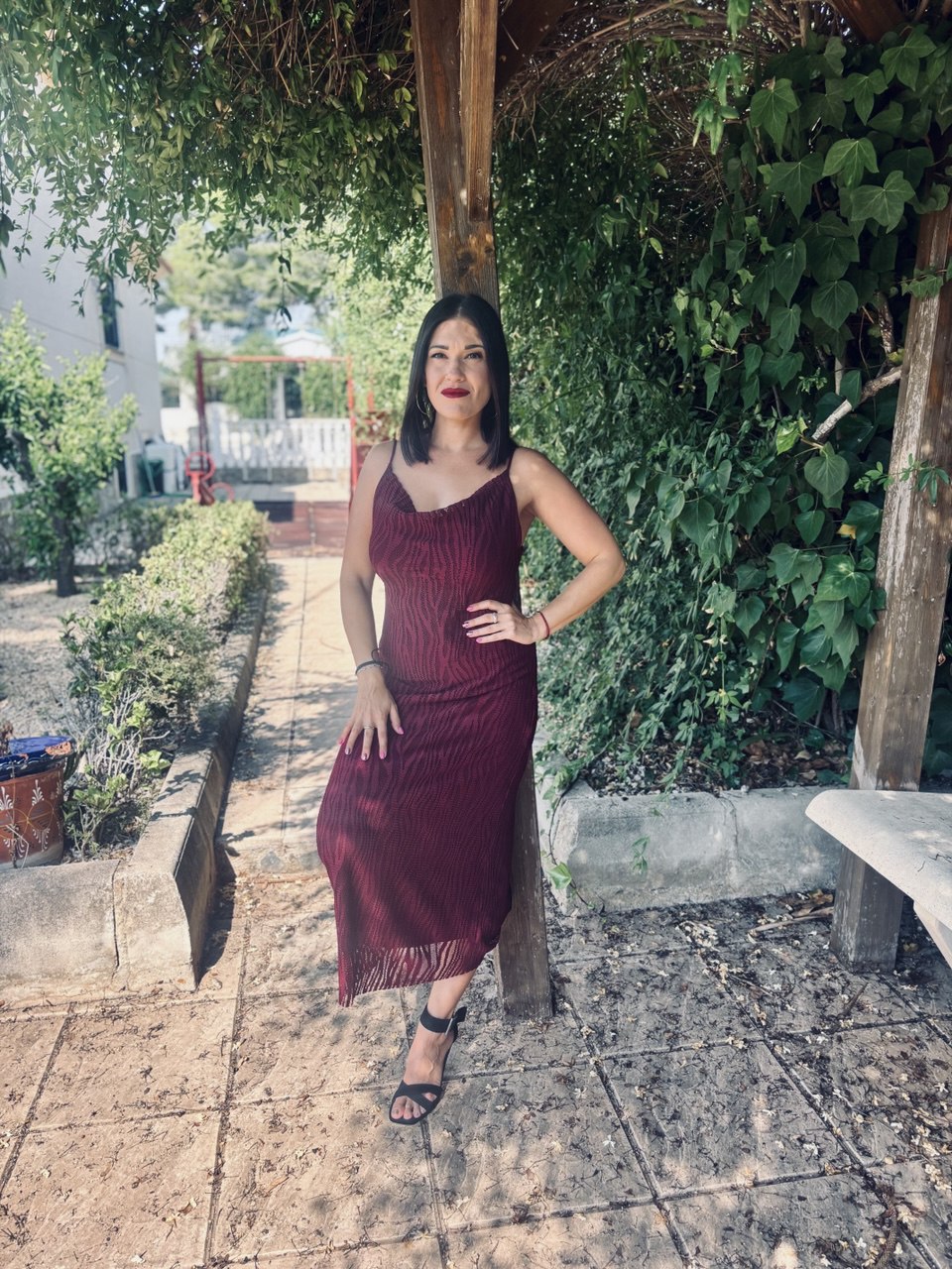 VESTIDO GALA ❤️ BURDEOS